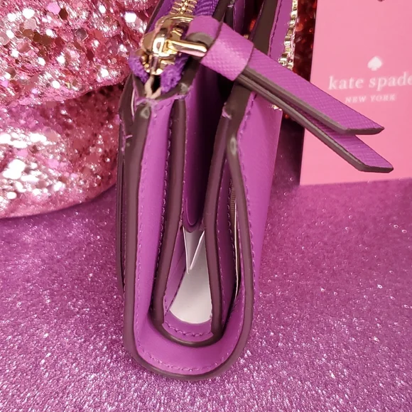 ๐HP๐Kate Spade ๐NWT๐ Small L-Zip Bifold Wallet in Purple!๐๐๐ - Picture 4 of 10